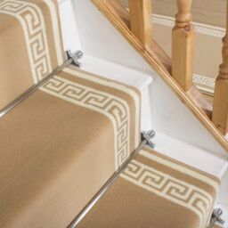 runrug Stair Runner Carpet for Staircases - Soft & Comfy, 9mm - 'Key' in Beige - Size: 60 cm x 690 cm - thumbnail 5