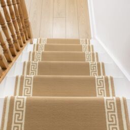 runrug Stair Runner Carpet for Staircases - Soft & Comfy, 9mm - 'Key' in Beige - Size: 60 cm x 690 cm - thumbnail 3