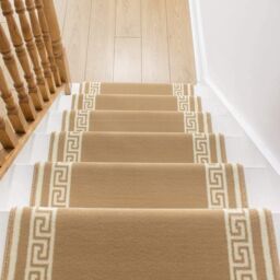 runrug Stair Runner Carpet for Staircases - Soft & Comfy, 9mm - 'Key' in Beige - Size: 60 cm x 690 cm - thumbnail 6