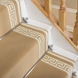 runrug Stair Runner Carpet for Staircases - Soft & Comfy, 9mm - 'Key' in Beige - Size: 60 cm x 690 cm - thumbnail 2