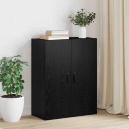 Berkfield Home Hanging cabinet Black oak 69.5 x 34 x 90 cm Engineered wood - thumbnail 2