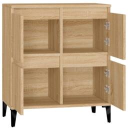 Berkfield Home Sideboard Sonoma Oak 60x35x70 cm Engineered Wood in Light Brown - Size: 60 x 35 x 70 cm - thumbnail 8
