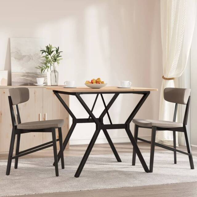 Berkfield Home Durable Dining Table Legs Y-Frame 70x70x73 cm Steel in Black - Size: 70 x 70 x 73 cm - image 1