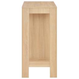 Berkfield Home Bar Table with Shelf Oak 110x50x103 cm in Light Brown - Size: 110 x 50 x 103 cm - thumbnail 4