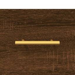 Berkfield Home Wall Cabinet Brown Oak 60x36.5x35 cm Engineered Wood - thumbnail 9