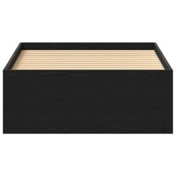 Berkfield Home Bed Frame without Mattress Black Oak 100x200 cm Engineered Wood in Brown - thumbnail 5