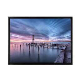"Artery8 Desousa Lake Neusiedl Austria Sunset Framed Canvas Wall Art Print in Blue - Size: W12"" x H16""" - thumbnail 1