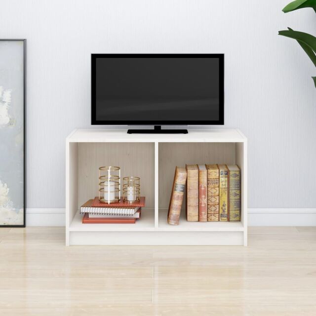 Berkfield Home TV Cabinet White 70x33x42 cm Solid Pinewood - Size: 70 x 33 x 42 cm - image 1