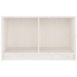 Berkfield Home TV Cabinet White 70x33x42 cm Solid Pinewood - Size: 70 x 33 x 42 cm - thumbnail 5