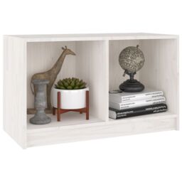 Berkfield Home TV Cabinet White 70x33x42 cm Solid Pinewood - Size: 70 x 33 x 42 cm - thumbnail 4