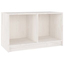 Berkfield Home TV Cabinet White 70x33x42 cm Solid Pinewood - Size: 70 x 33 x 42 cm - thumbnail 2
