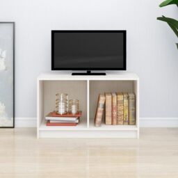 Berkfield Home TV Cabinet White 70x33x42 cm Solid Pinewood - Size: 70 x 33 x 42 cm - thumbnail 1