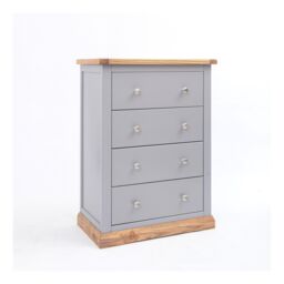 Cabinet Bits Biccari 4 Drawer Chest of Drawers Chrome Knob in Grey - thumbnail 2