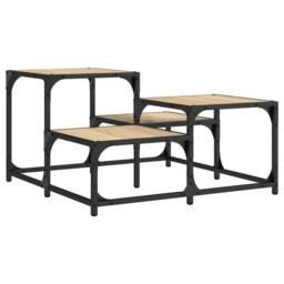 Berkfield Home Durable Coffee Table Sonoma Oak 68x68x40 cm Engineered Wood in Brown - Size: 68 x 68 x 40 cm - thumbnail 6