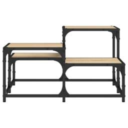 Berkfield Home Durable Coffee Table Sonoma Oak 68x68x40 cm Engineered Wood in Brown - Size: 68 x 68 x 40 cm - thumbnail 5