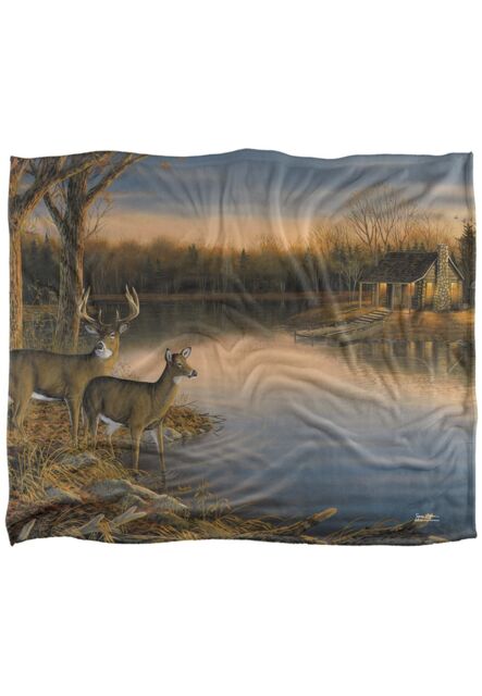 Wild Wings Tranquil Evening 2 Silky Touch Super Soft Throw Blanket 152 X 127 cm in White - image 1