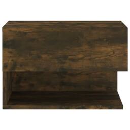 Berkfield Home Suitable Wall-mounted Bedside Cabinets 2 pcs Smoked Oak in Brown - thumbnail 6