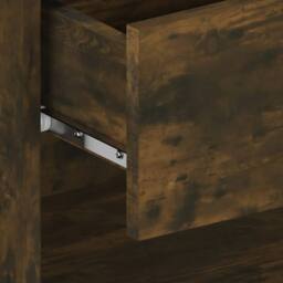 Berkfield Home Suitable Wall-mounted Bedside Cabinets 2 pcs Smoked Oak in Brown - thumbnail 8