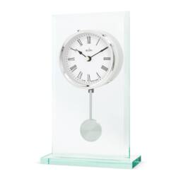 Acctim La Collina Pendulum Mantel Clock Quartz Energy Efficient Movement in Metallic Silver - thumbnail 2