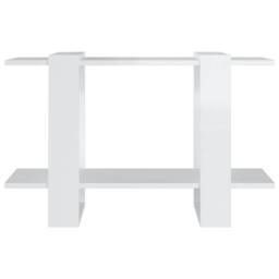 Berkfield Home Classic Book Cabinet/Room Divider High Gloss White 80x30x51 cm - Size: 80 x 30 x 51 cm - thumbnail 5