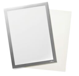 Durable Duraframe Grip Fabric Adhesive Magnetic Signage Frame - A4 - Silver - Size: 1 Pack