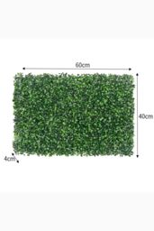 H&O Direct 6Pcs Decorative Artificial Boxwood Panels for Indoor Outdoor in Green - thumbnail 3