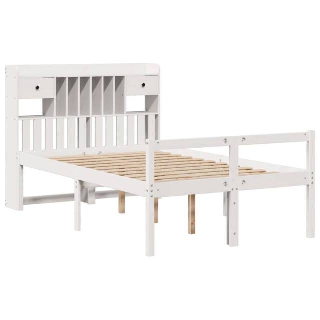 Berkfield Home Decorative Bookcase Bed without Mattress White 135x190 cm Doouble - image 1