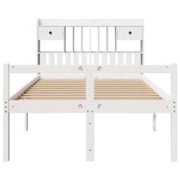 Berkfield Home Decorative Bookcase Bed without Mattress White 135x190 cm Doouble - thumbnail 4