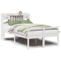 Berkfield Home Decorative Bookcase Bed without Mattress White 135x190 cm Doouble - thumbnail 3
