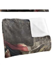 Lord of the Rings War of The Rohirrim Helm Hammerhand Silky Touch Super Soft Throw Blanket 152 X 127 cm in White - thumbnail 3