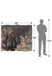 Lord of the Rings War of The Rohirrim Helm Hammerhand Silky Touch Super Soft Throw Blanket 152 X 127 cm in White - thumbnail 5
