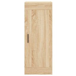 Berkfield Home Highboard Sonoma Oak 34.5x34x180 cm Engineered Wood in Light Tan - thumbnail 7