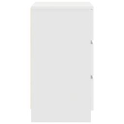 Berkfield Home Bedside Cabinet with 3 Drawers White 39x35x65 cm - Size: 39 x 35 x 65 cm - thumbnail 7