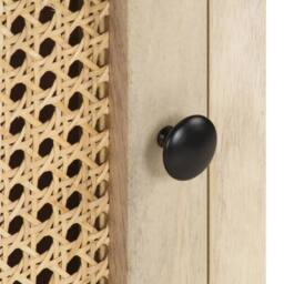 Berkfield Home Bedside Cabinet 40x30x50 cm Solid Mango Wood & Natural Cane in Light Brown - Size: 40 x 30 x 50 cm - thumbnail 6