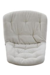 Living and Home 2pcs Teddy Fleece Upholstered Dining Chair in White - thumbnail 8