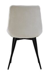 Living and Home 2pcs Teddy Fleece Upholstered Dining Chair in White - thumbnail 7