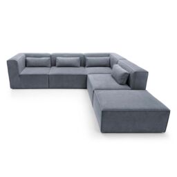Abakus Direct Doris Large Reversible Corner Sofa with High-Density Foam Available in 6 Colours in Dark Grey - thumbnail 6