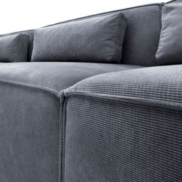 Abakus Direct Doris Large Reversible Corner Sofa with High-Density Foam Available in 6 Colours in Dark Grey - thumbnail 7