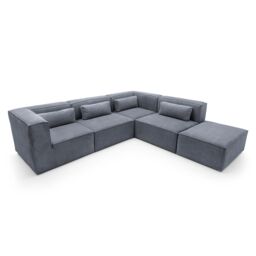 Abakus Direct Doris Large Reversible Corner Sofa with High-Density Foam Available in 6 Colours in Dark Grey - thumbnail 3