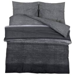 Berkfield Home Duvet Cover Set Dark Grey 200x200 cm Cotton - thumbnail 1