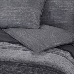 Berkfield Home Duvet Cover Set Dark Grey 200x200 cm Cotton - thumbnail 5