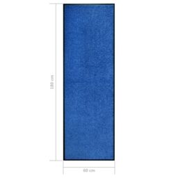Berkfield Home Doormat Washable Blue 60x180 cm - thumbnail 6