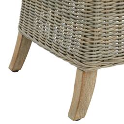 Wyld Haus Sorrento Wicker Dining Chair with Removable Cushion Beige - thumbnail 3