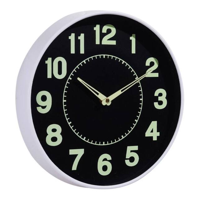 "KORVIXA White 12"" Round Luminous Wall Clock - Size: 100 cm" - image 1