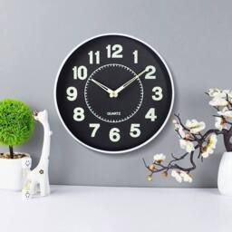 "KORVIXA White 12"" Round Luminous Wall Clock - Size: 100 cm" - thumbnail 4