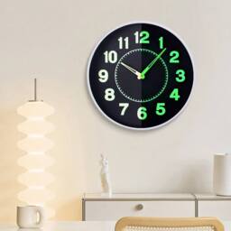 "KORVIXA White 12"" Round Luminous Wall Clock - Size: 100 cm" - thumbnail 3
