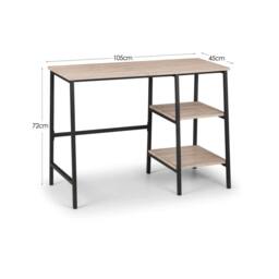 Cheshire Signature Camden Desk in Black & Sonoma Oak - thumbnail 8