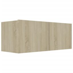 Berkfield Home 4 Piece TV Cabinet Set Sonoma Oak Engineered Wood in Brown - thumbnail 5
