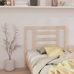 Berkfield Home Bed Headboard 96x4x100 cm Solid Wood Pine in Brown - Size: 96 x 4 x 100 cm