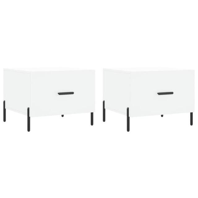 Berkfield Home Coffee Tables 2 pcs White 50x50x40 cm Engineered Wood - Size: 50 x 50 x 40 cm - image 1